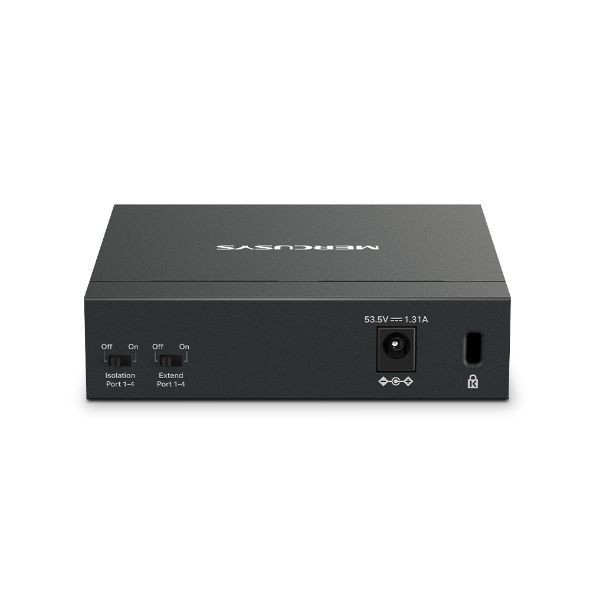Mercusys MS105GP switch di rete Gigabit Ethernet (10/100/1000) Supporto Power over Ethernet (PoE) Nero [MS105GP]