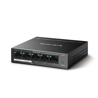 Mercusys MS105GP switch di rete Gigabit Ethernet (10/100/1000) Supporto Power over Ethernet (PoE) Nero [MS105GP]