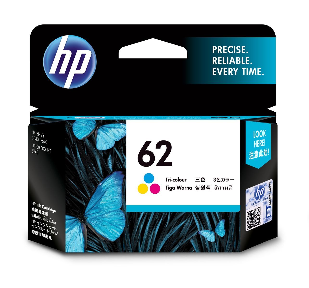 HP Cartuccia originale inchiostro tricromia 62 [C2P06AE#UUS]