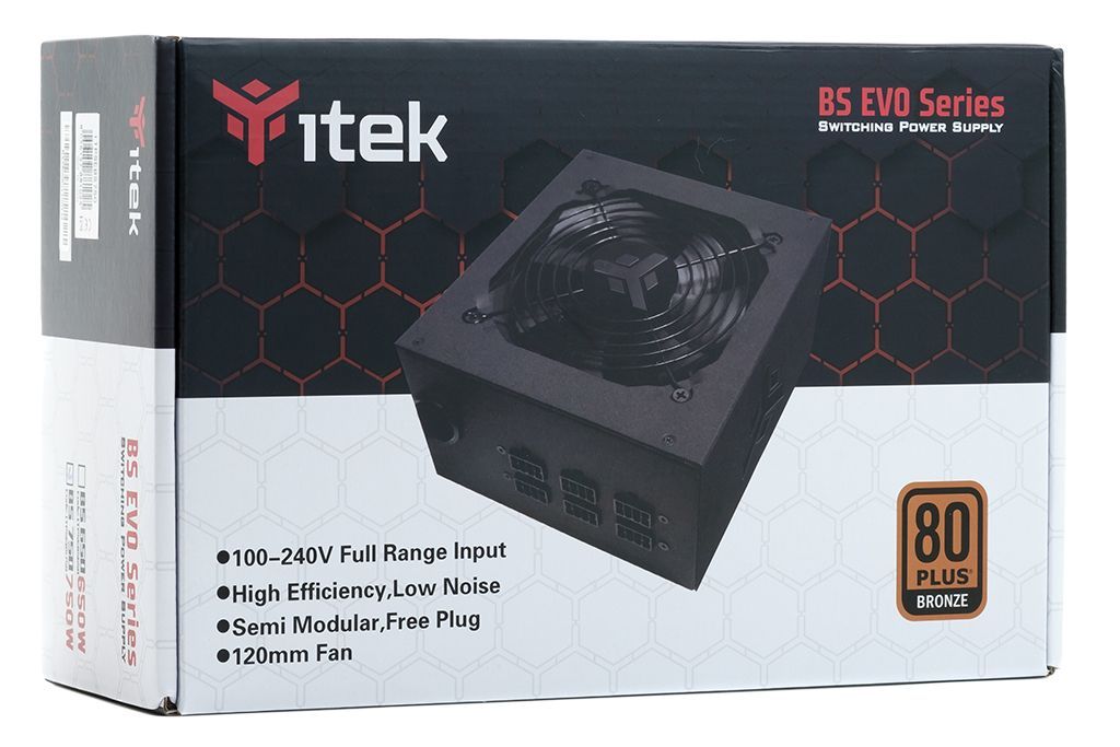 iTek BS750 alimentatore per computer 750 W 24-pin ATX ATX Nero [ITPSEBS750]