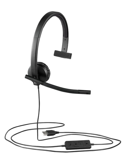 Logitech 981-000571 cuffia e auricolare Cablato A Padiglione Ufficio USB tipo A Nero [981-000571]