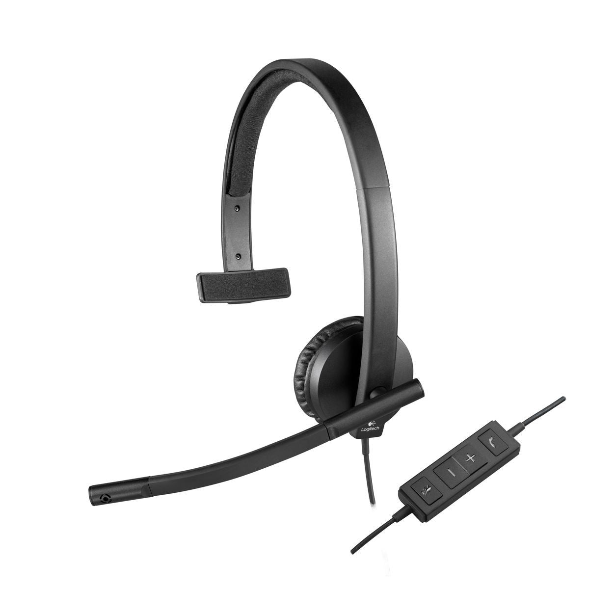 Logitech H570E Auricolare Cablato A Padiglione Ufficio USB tipo A Nero [981-000571]