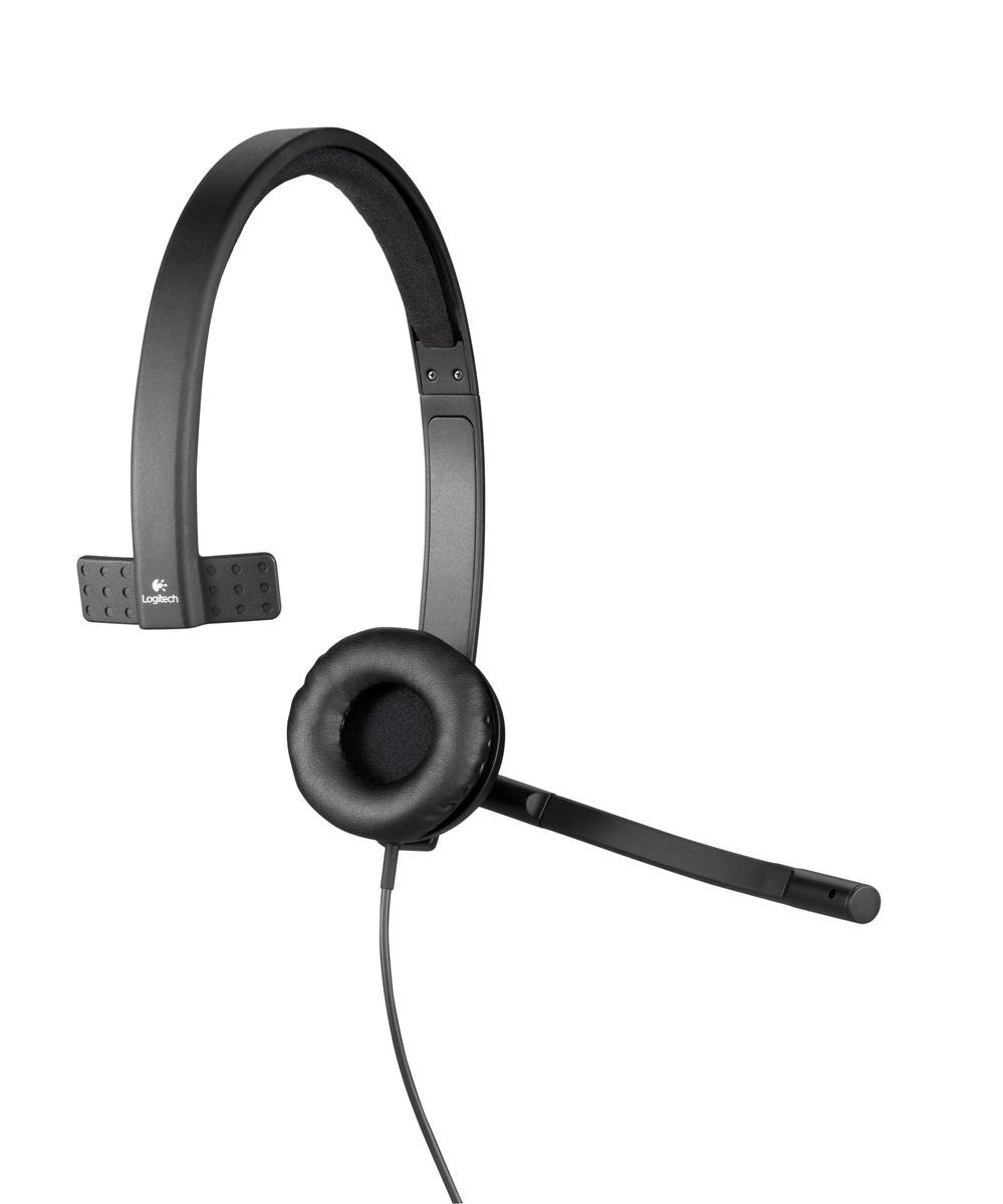 Logitech H570E Auricolare Cablato A Padiglione Ufficio USB tipo A Nero [981-000571]