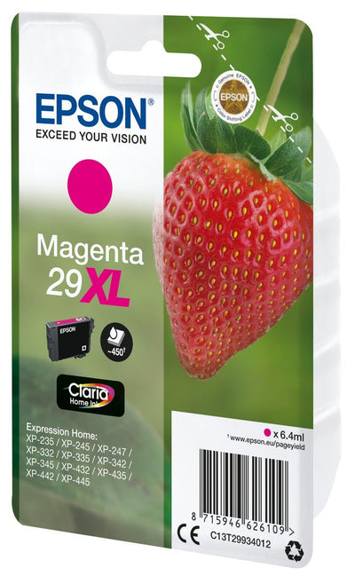 Epson Strawberry Singlepack Magenta 29XL Claria Home Ink [C13T29934012]