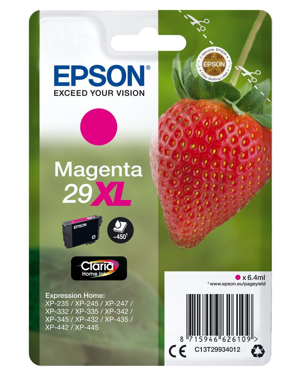 Epson Strawberry Cartuccia Fragole Magenta Inchiostri Claria Home 29XL [C13T29934012]