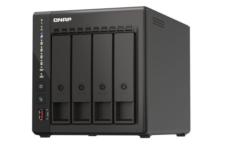 QNAP TS-453E NAS Tower Intel Celeron J6412 8 GB 0 TB QNAP QTS Nero [TS-453E-8G]