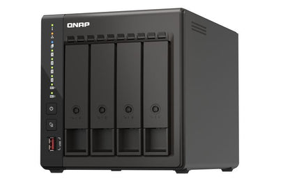 QNAP TS-453E NAS Tower Intel Celeron J6412 8 GB 0 TB QNAP QTS Nero [TS-453E-8G]
