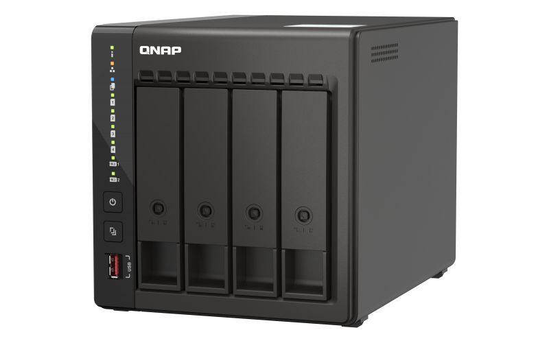 QNAP TS-453E NAS Tower Intel Celeron J6412 8 GB 0 TB QNAP QTS Nero [TS-453E-8G]