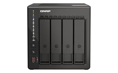 QNAP TS-453E NAS Tower Intel Celeron J6412 8 GB 0 TB QNAP QTS Nero [TS-453E-8G]