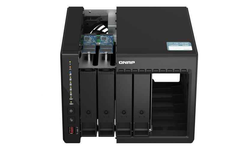 QNAP TS-453E NAS Tower Intel Celeron J6412 8 GB 0 TB QNAP QTS Nero [TS-453E-8G]