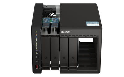 QNAP TS-453E NAS Tower Intel Celeron J6412 8 GB 0 TB QNAP QTS Nero [TS-453E-8G]
