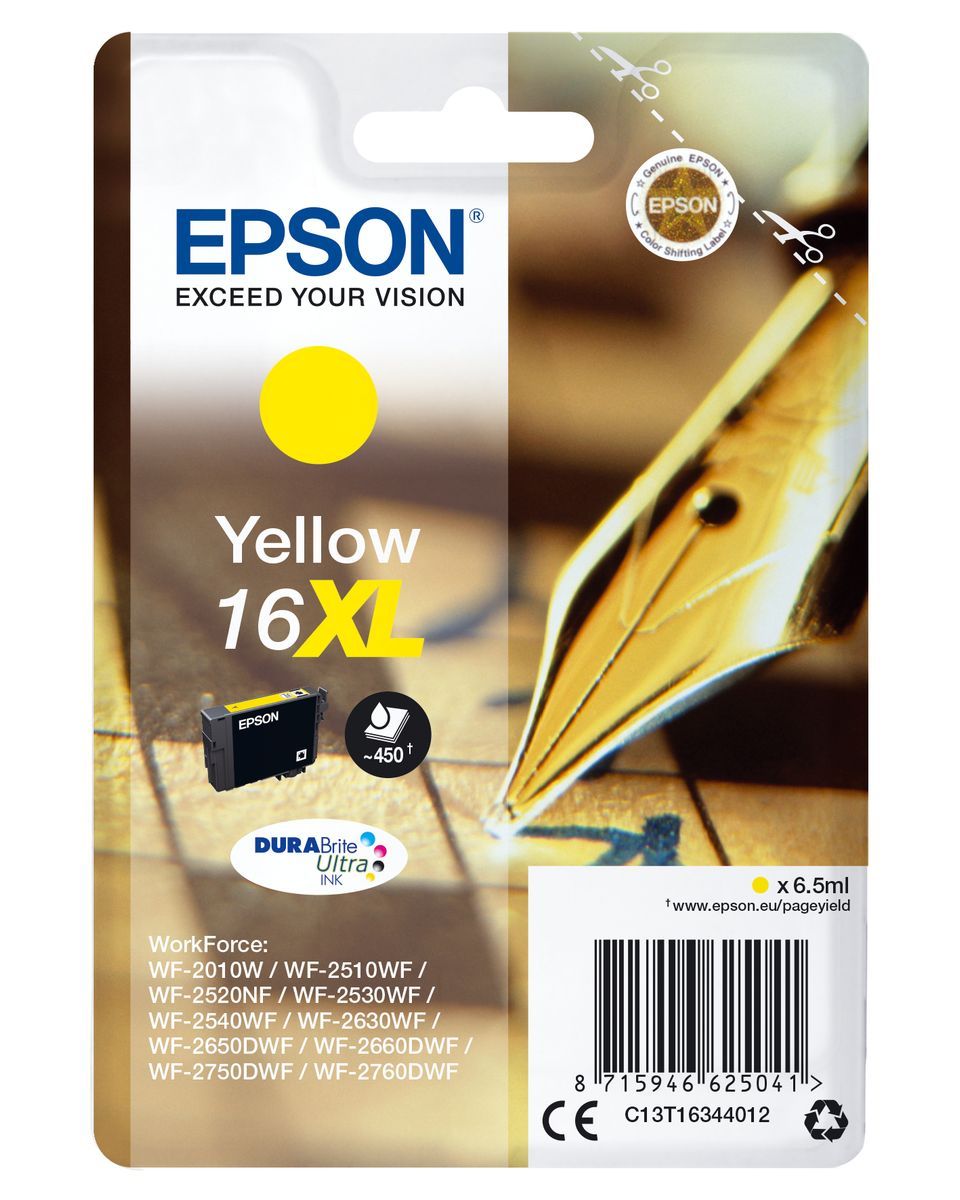 Epson Pen and crossword Singlepack Yellow 16XL DURABrite Ultra [C13T16344012]