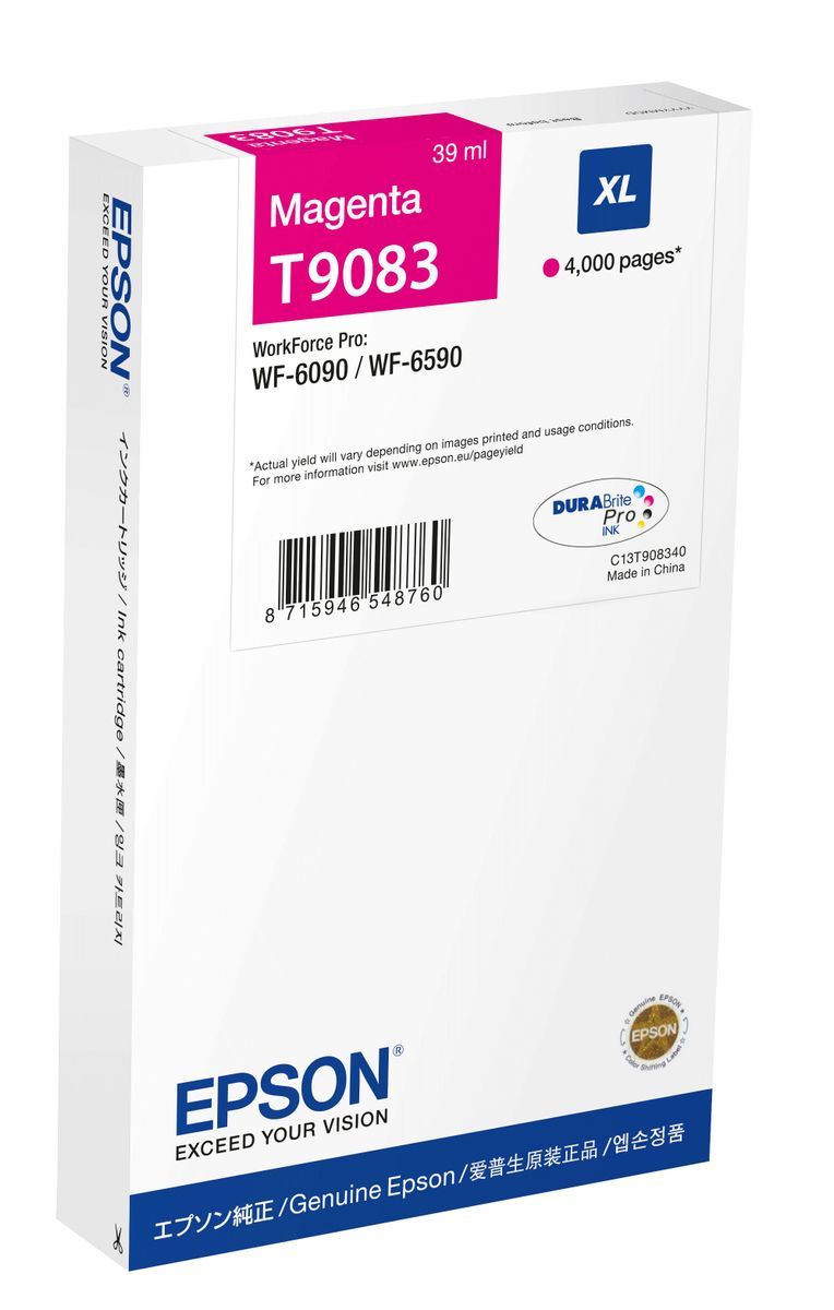 Epson C13T90834N cartuccia d'inchiostro 1 pz Originale Resa elevata (XL) Magenta [C13T90834N]