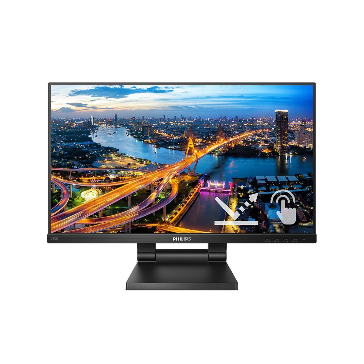 Philips 242B1TC/00 Monitor PC 60,5 cm (23.8") 1920 x 1080 Pixel Full HD LED Touch screen Nero [242B1TC/00]