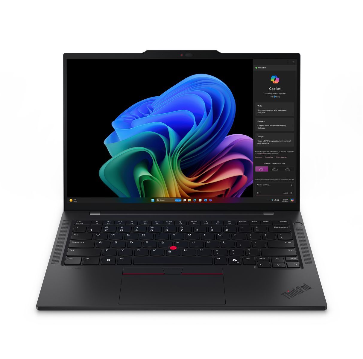 Lenovo ThinkPad T14s Gen 6 Qualcomm Snapdragon X1E-78-100 Computer portatile 35,6 cm (14") WUXGA 32 GB LPDDR5x-SDRAM 1 TB SSD Wi-Fi 7 (802.11be) Windows 11 Pro Nero [21N10007IX]