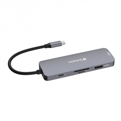 Verbatim CMH-08 USB tipo-C 5000 Mbit/s Argento [32151] - ITPartners