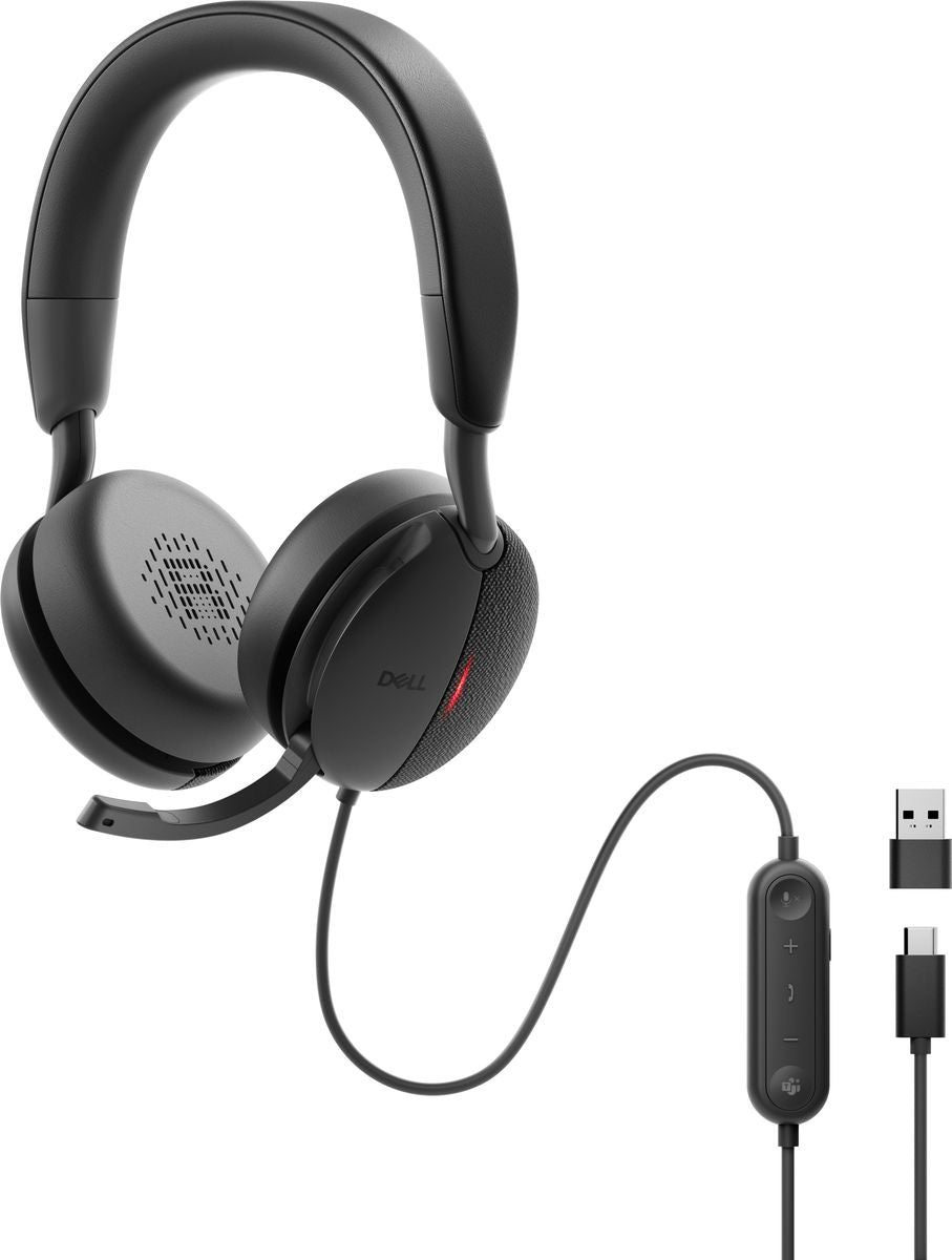 DELL WH5024 Auricolare Cablato A Padiglione Musica e Chiamate USB tipo-C Nero [WH5024-DWW]