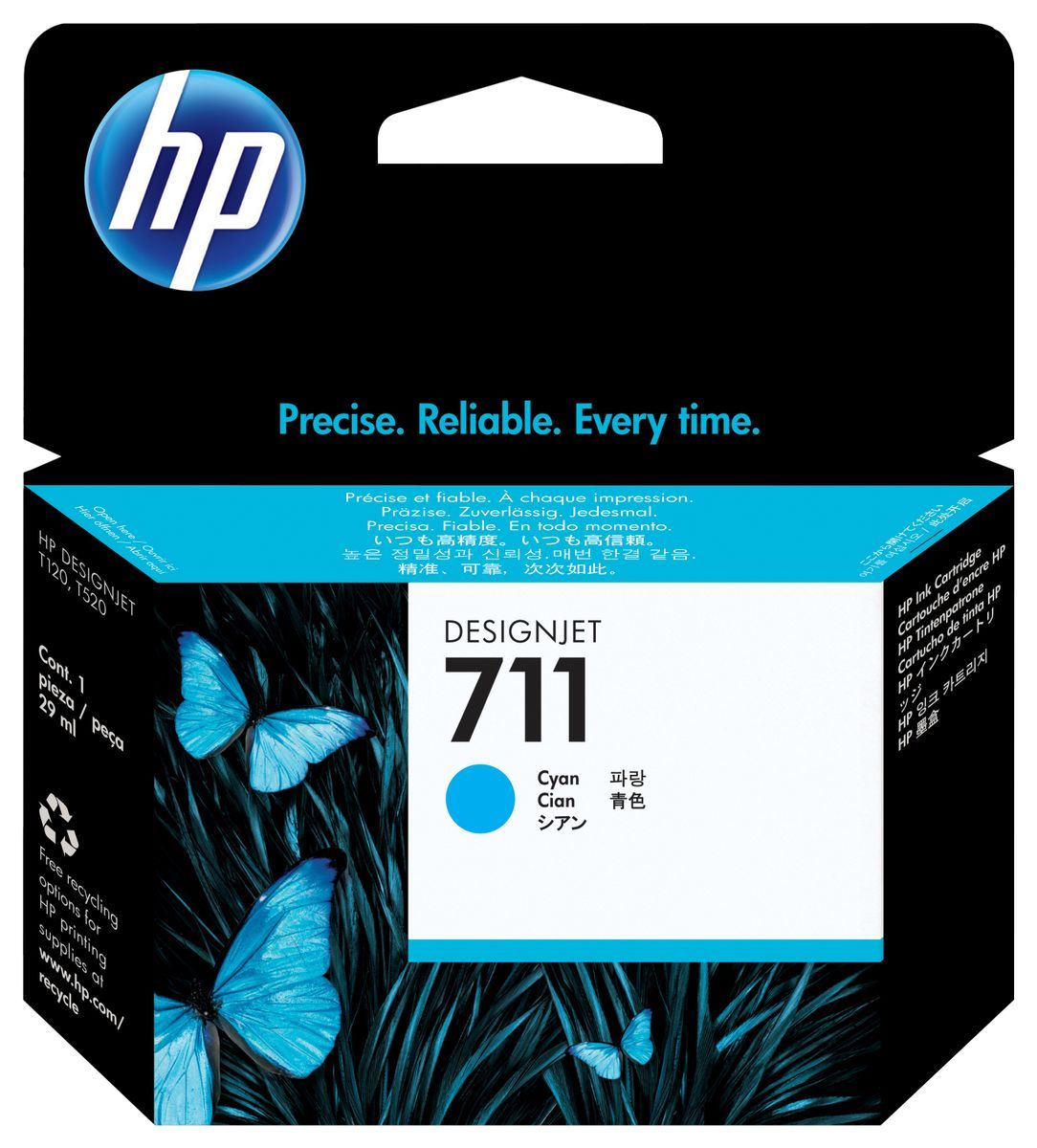 HP Cartuccia inchiostro ciano DesignJet 711, 29 ml [CZ130A]
