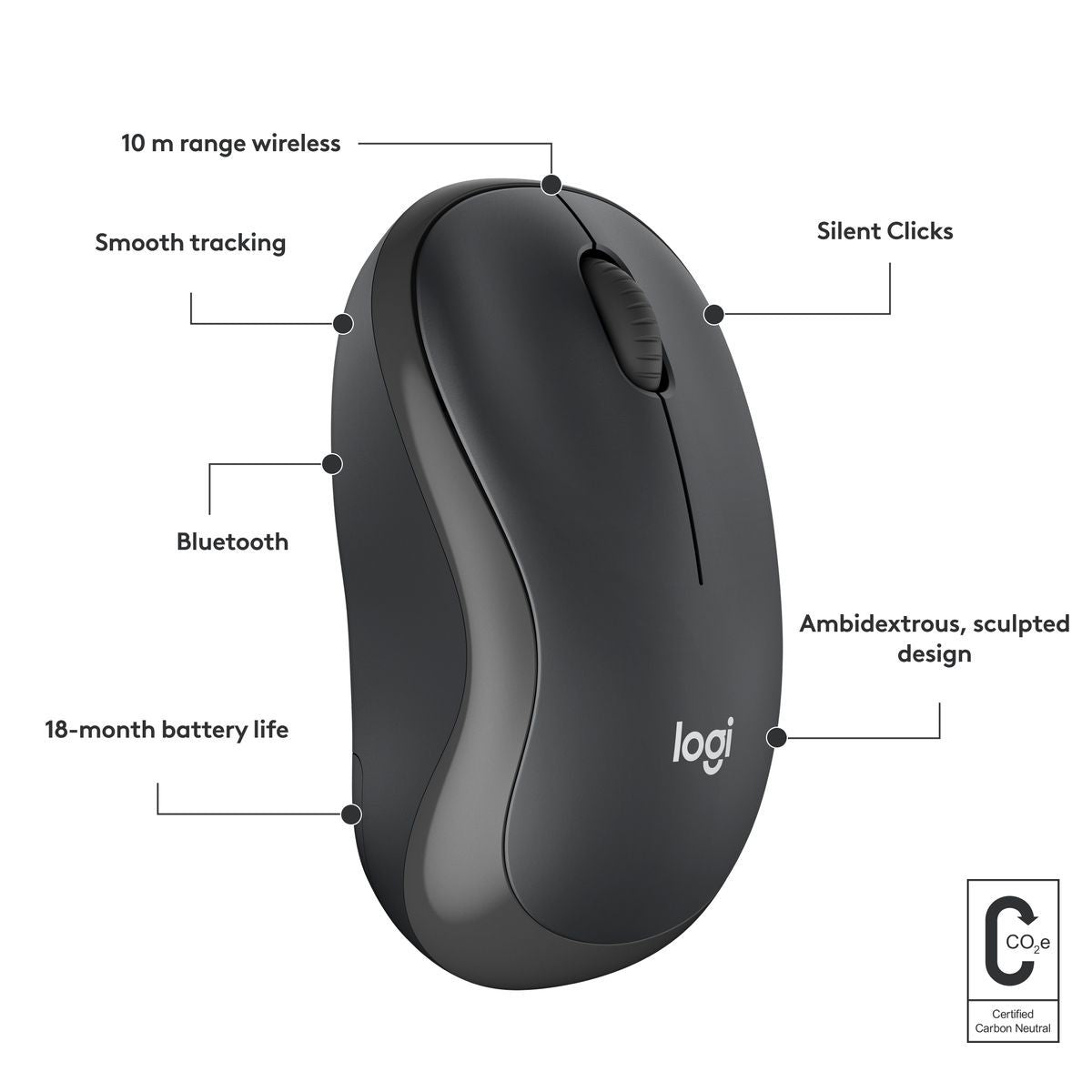 Logitech M240 mouse Bluetooth (nero) [910-007119]