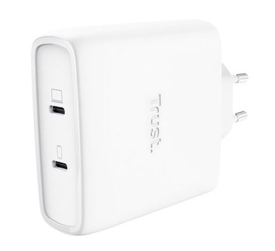 Trust Maxo Caricabatteria a 2 porte USB-C GaN da 100 W [25528]