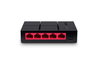 Mercusys MS105G switch di rete Non gestito Gigabit Ethernet (10/100/1000) Nero [MS105G]