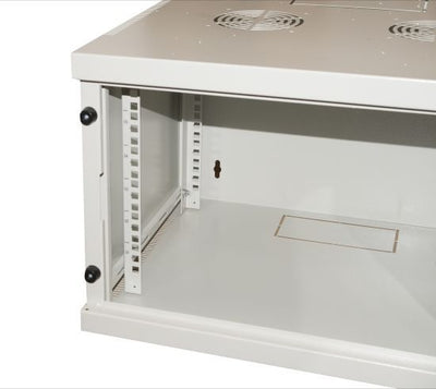 LINK Armadio Rack 19" 6 Unita' Da Muro Per Reti (A)350 X (L)540 X (P) 450 Mm Colore Grigio Porta Vetro [LK1907UG]