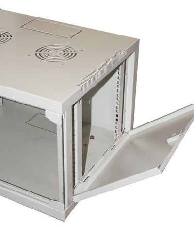 LINK Armadio Rack 19" 6 Unita' Da Muro Per Reti (A)350 X (L)540 X (P) 450 Mm Colore Grigio Porta Vetro [LK1907UG]