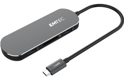 Emtec T650C Type-C HUB USB 3.2 Gen 1 (3.1 Gen 1) Type-A Nero [ECHUBT650C]