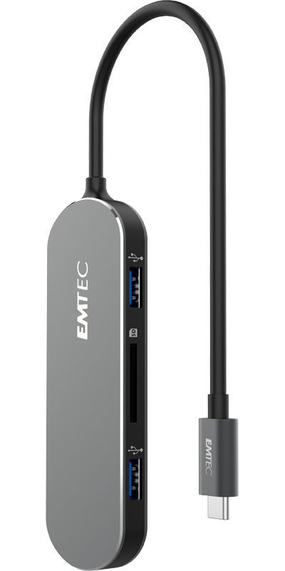 Emtec T650C Type-C HUB USB 3.2 Gen 1 (3.1 Gen 1) Type-A Nero [ECHUBT650C]