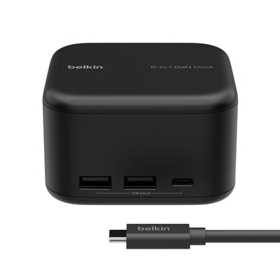 Belkin USB-C 6IN1 CORE GAN DOCK [INC018VFBK]