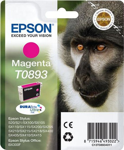Epson Monkey Inchiostro magenta singolo DURABrite Ultra Scimmia T0893 [C13T08934011]