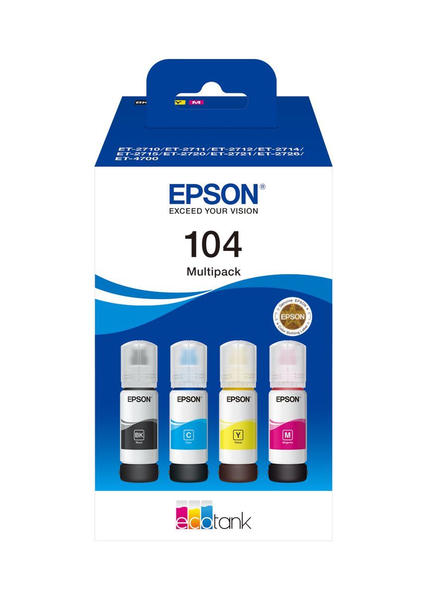 Epson 104 EcoTank 4-colour Multipack [C13T00P640]