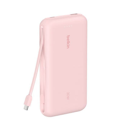 20K PD30W INTEGRATED USB-C CABLE POWER BANK, PINK [BPB024HQPK]