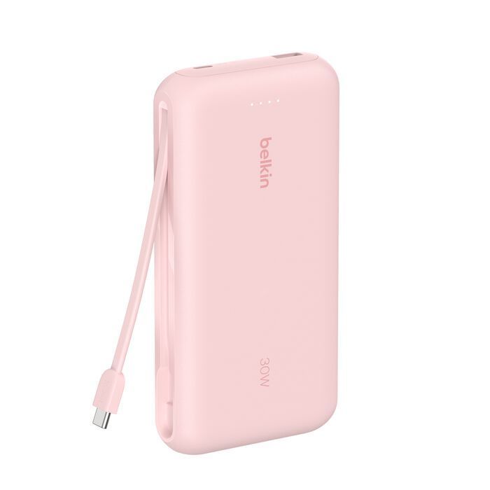 20K PD30W INTEGRATED USB-C CABLE POWER BANK, PINK [BPB024HQPK]