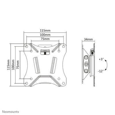 Neomounts NM-W60BLACK Supporto monitor/TV a parete 10-30" - inclinabile [NM-W60BLACK]