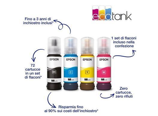 Epson EcoTank ET-2870 Ad inchiostro A4 5760 x 1440 DPI 33 ppm Wi-Fi [C11CJ66421]