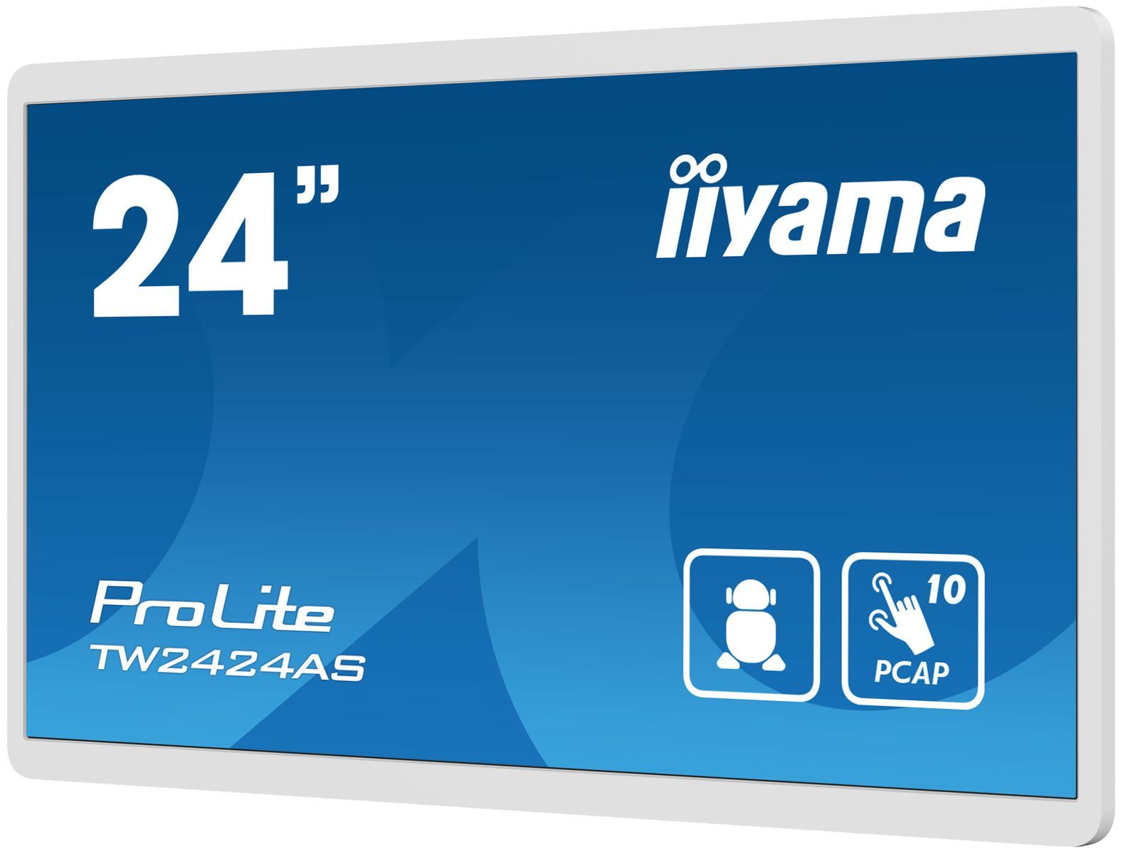 iiyama TW2424AS-W1 visualizzatore di messaggi Pannello piatto per segnaletica digitale 60,5 cm (23.8") Wi-Fi 350 cd/m 4K Ultra HD Nero Touch screen Processore integrato Android 24/7 [TW2424AS-W1]