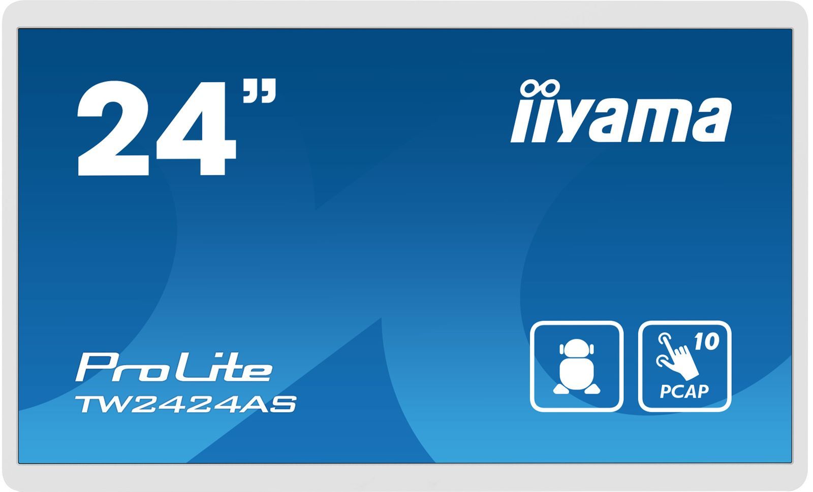 iiyama TW2424AS-W1 visualizzatore di messaggi Pannello piatto per segnaletica digitale 60,5 cm (23.8") Wi-Fi 350 cd/m 4K Ultra HD Nero Touch screen Processore integrato Android 24/7 [TW2424AS-W1]