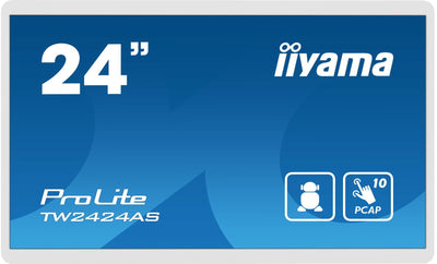 iiyama TW2424AS-W1 visualizzatore di messaggi Pannello piatto per segnaletica digitale 60,5 cm (23.8") Wi-Fi 350 cd/m 4K Ultra HD Nero Touch screen Processore integrato Android 24/7 [TW2424AS-W1]