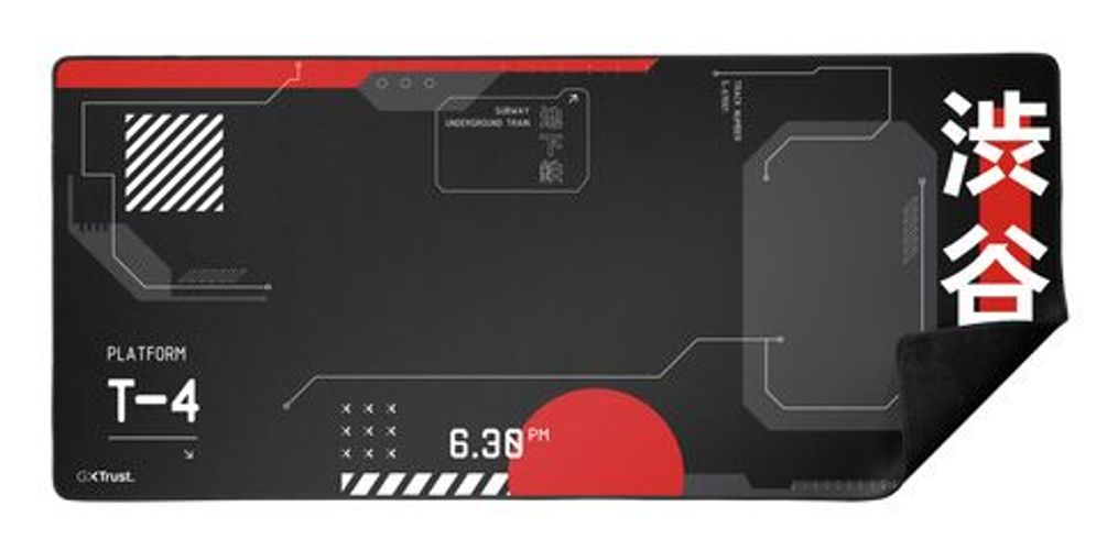 Trust GXT 759 XXL Tappetino per mouse per gioco da computer Nero, Rosso [25716]