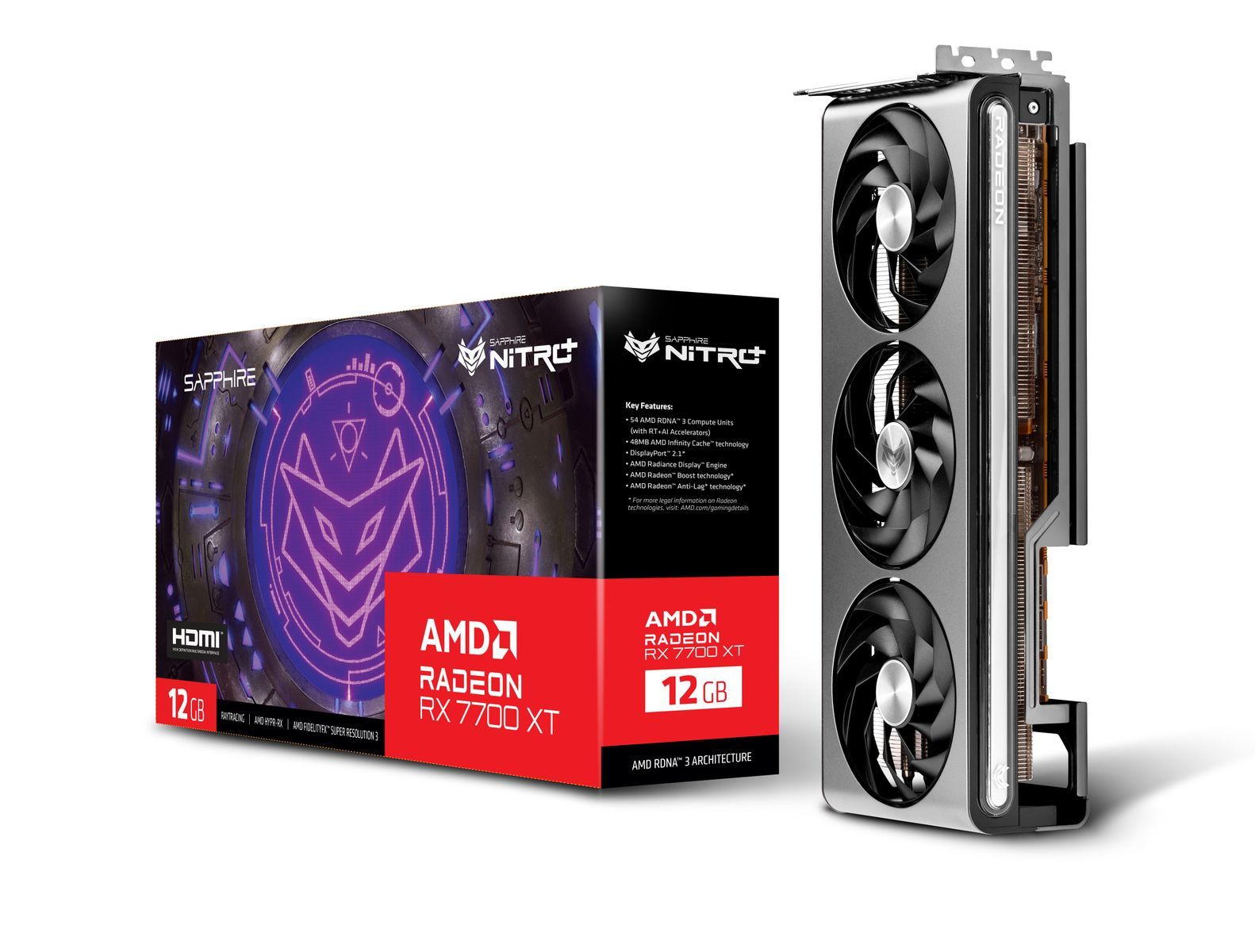 Sapphire NITRO+ Radeon RX 7700 XT AMD 12 GB GDDR6 [11335-02-20G]