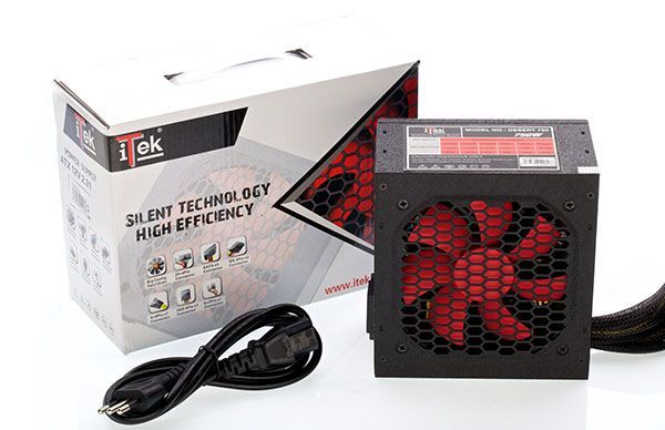 itek DESERT 550 alimentatore per computer 550 W 20+4 pin ATX ATX Nero, Rosso [ITPSD550]