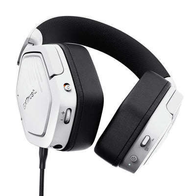 Trust GXT 493W Carus Auricolare Con cavo e senza cavo A Padiglione, Casco Gaming USB Type-C / USB Type-A Bluetooth Bianco [25534]