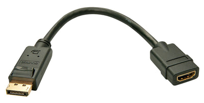 Lindy 41005 cavo e adattatore video 0,15 m DisplayPort HDMI Nero [LINDY41005]