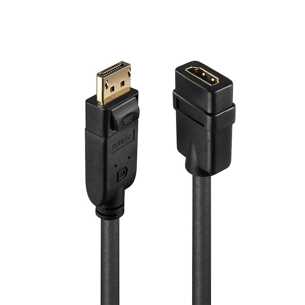 Lindy 41005 cavo e adattatore video 0,15 m DisplayPort HDMI Nero [LINDY41005]