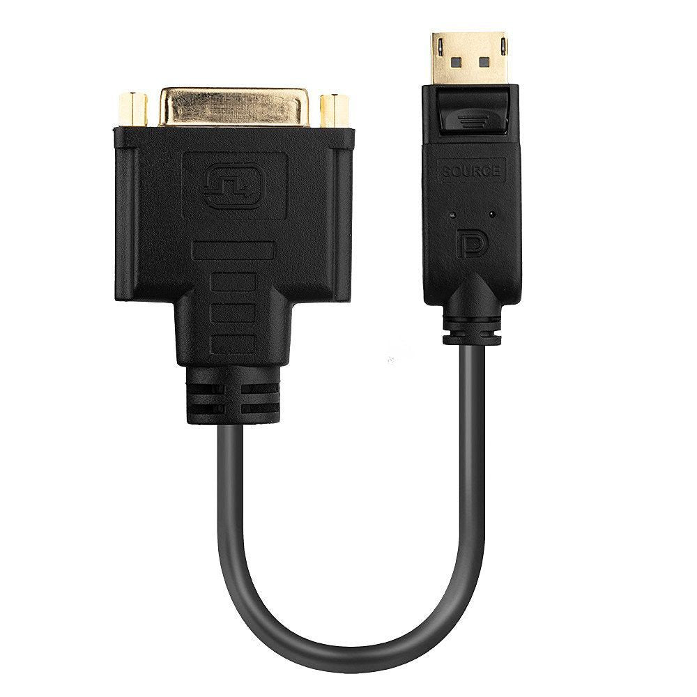 Lindy 41004 cavo e adattatore video 0,15 m DisplayPort DVI-D Nero [LINDY41004]