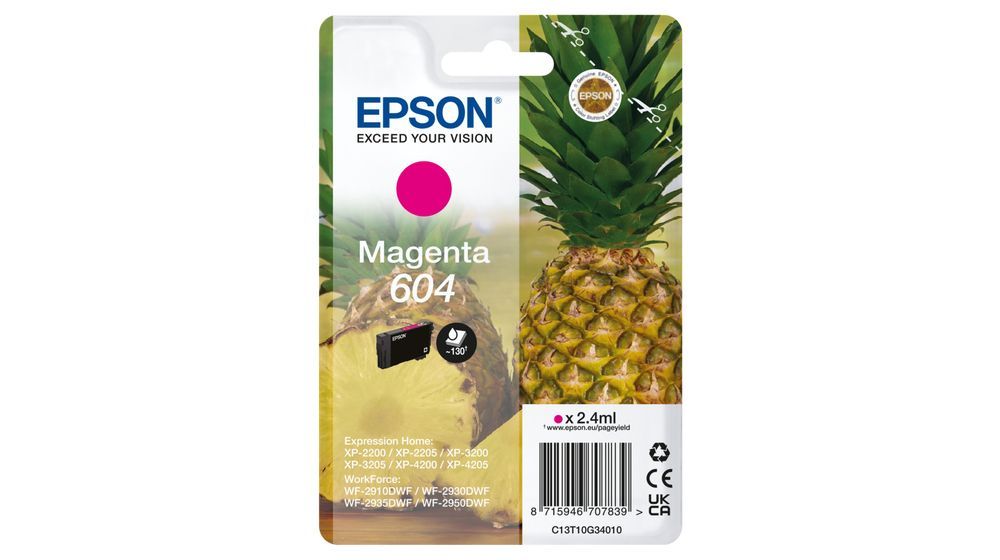 Epson 604 cartuccia d'inchiostro 1 pz Compatibile Resa standard Magenta [C13T10G34010]
