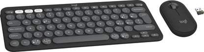 Logitech 920-012221 tastiera Mouse incluso Universale RF senza fili + Bluetooth QWERTY Italiano Grafite [920-012221]