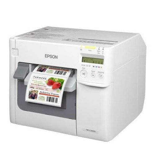 Epson TM-C3500 stampante per etichette (CD) Ad inchiostro A colori 720 x 360 DPI 103 mm/s Cablato Collegamento ethernet LAN [C31CD54012CD]