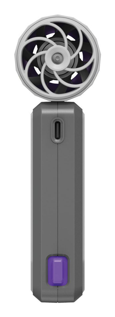 VERBATIM COOLNGO AIRJET HANDHELD FAN GREY/PURPLE [32340]